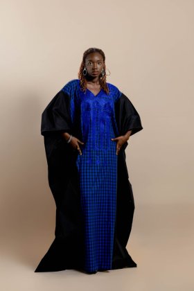 Checked Kaftan