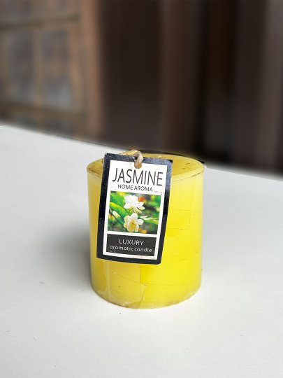 Jasmine Luxury Aromatic Pillar Candle