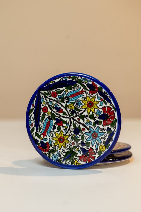 Decorative ceramic coasters