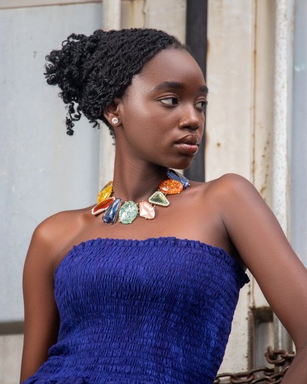 Nali multi - stone fashion necklace