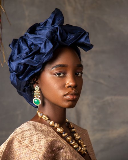 Green leave earrings